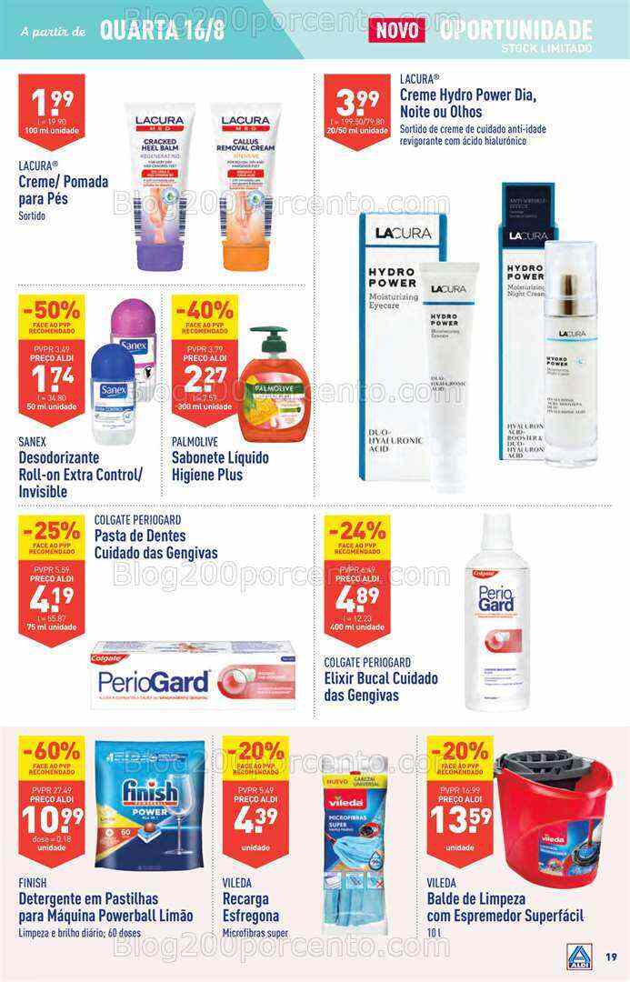 Antevisão Folheto ALDI Bazar Promoções a partir de 16 agosto