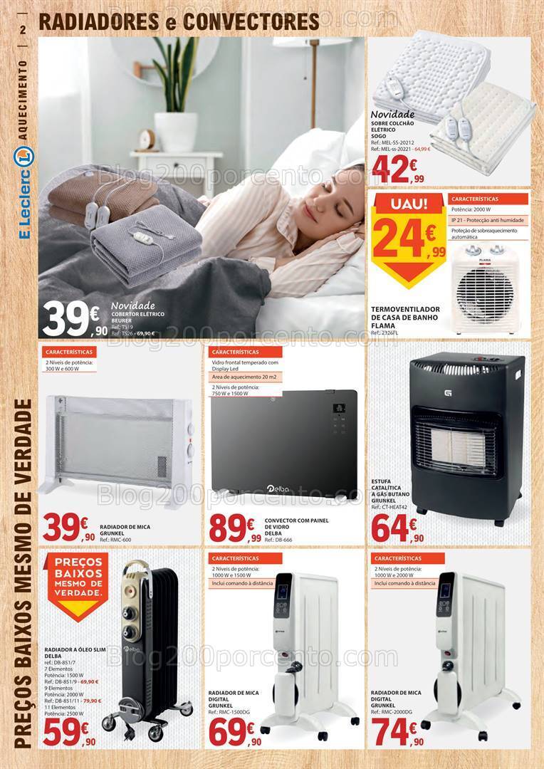 Antevisão Folheto E-LECLERC Especial Aquecimento Promoções de 17 a 29 outubro