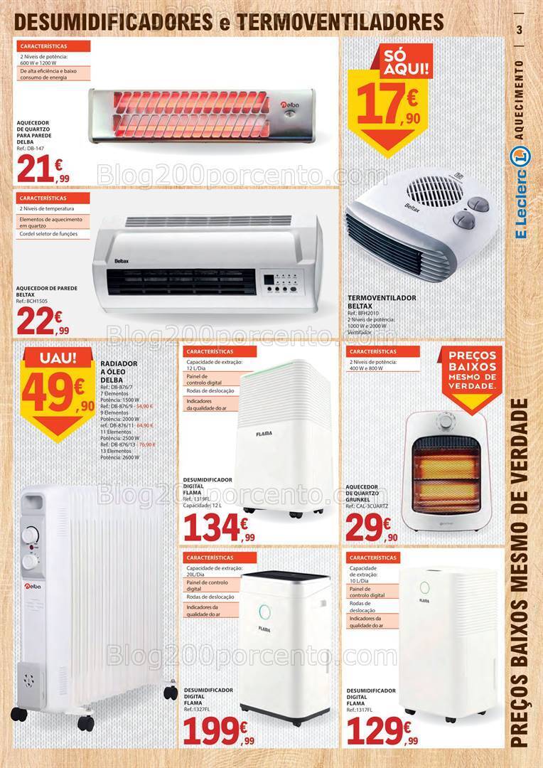 Antevisão Folheto E-LECLERC Especial Aquecimento Promoções de 17 a 29 outubro
