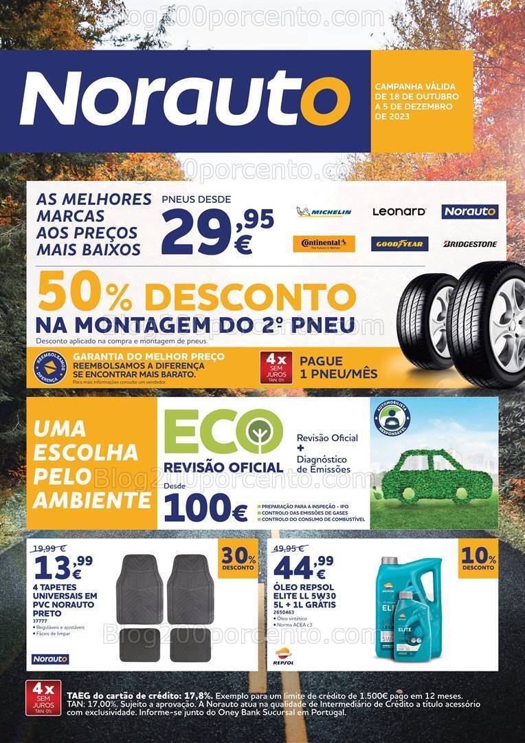 Antevisão Folheto NORAUTO Outono Promoções de 18 outubro a 5 dezembro