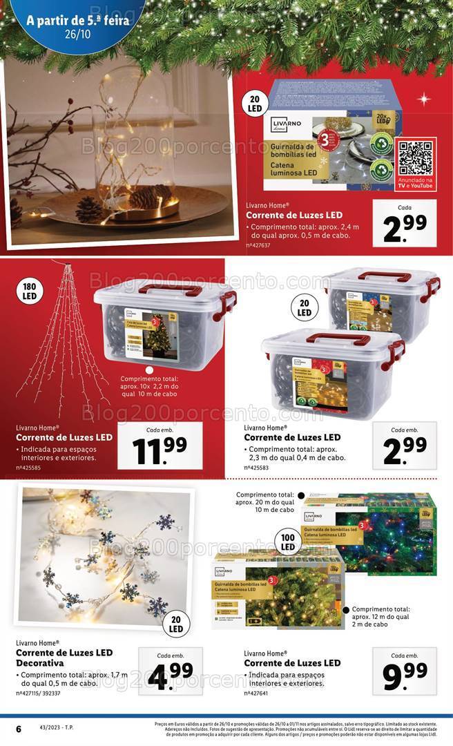 Antevisão Folheto LIDL Bazar Promoções de 26 outubro a 1 novembro