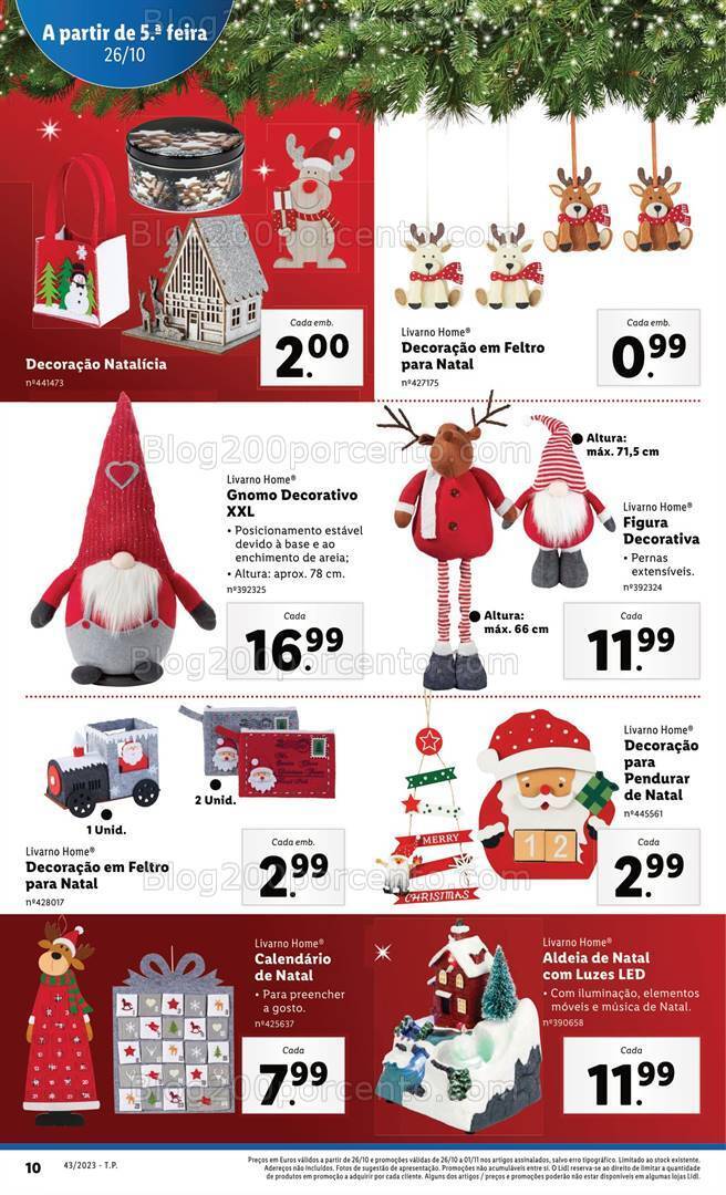 Antevisão Folheto LIDL Natal Promoções de 26 outubro a 1 novembro