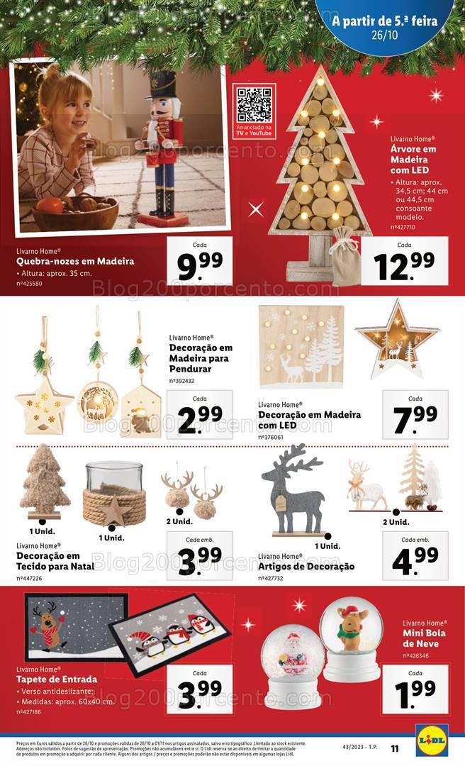 Antevisão Folheto LIDL Natal Promoções de 26 outubro a 1 novembro