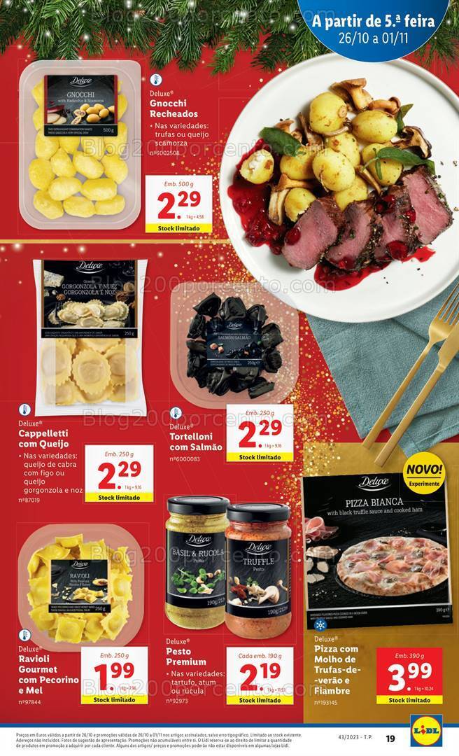 Antevisão Folheto LIDL Natal Promoções de 26 outubro a 1 novembro