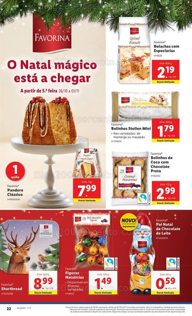 Antevisão Folheto LIDL Natal Promoções de 26 outubro a 1 novembro