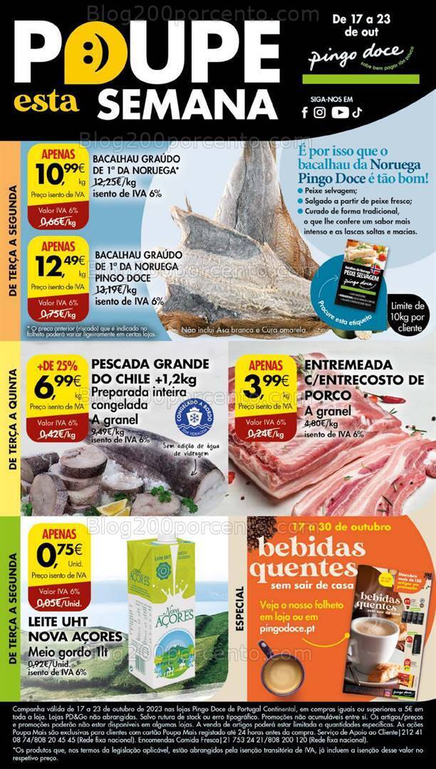 Antevisão Folheto PINGO DOCE Lojas Grandes Promoções de 17 a 23 outubro