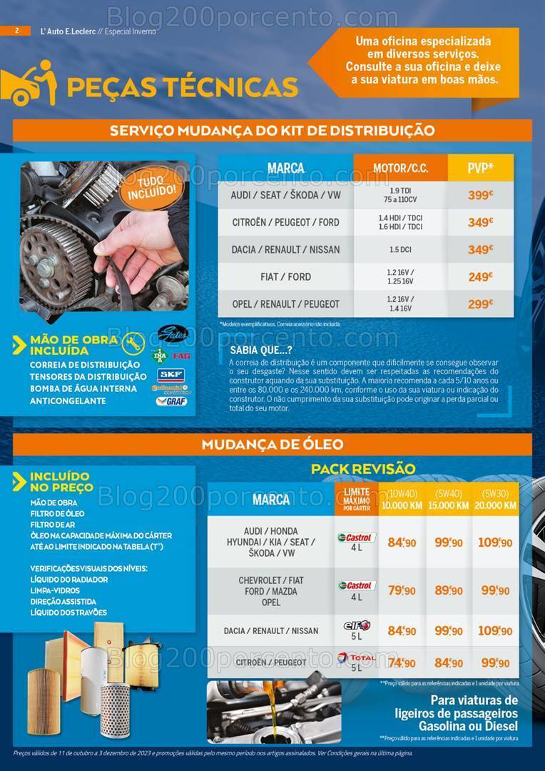 Antevisão Folheto E-LECLERC Auto Promoções de 11 outubro a 3 dezembro