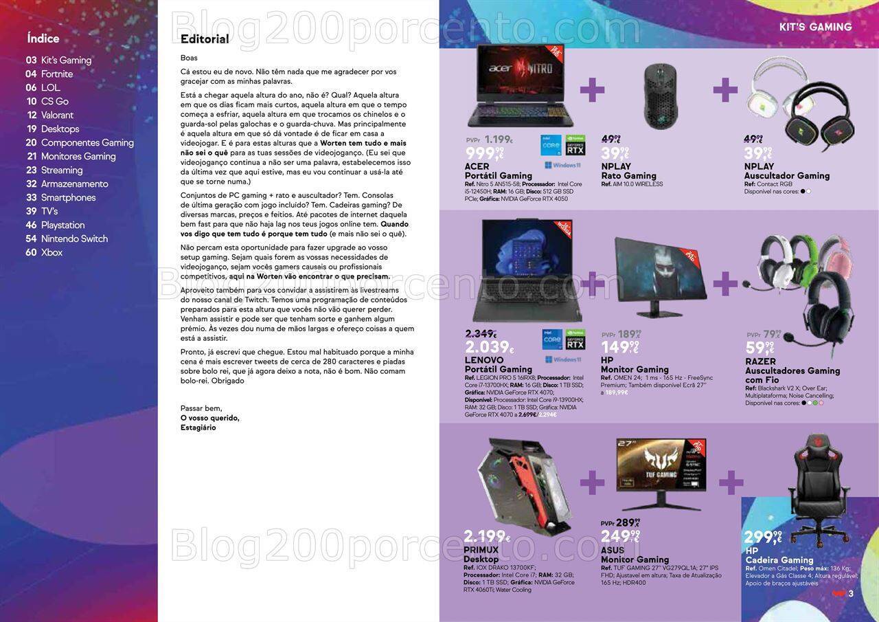 Antevisão Folheto WORTEN Game Ring Promoções de 6 a 23 outubro