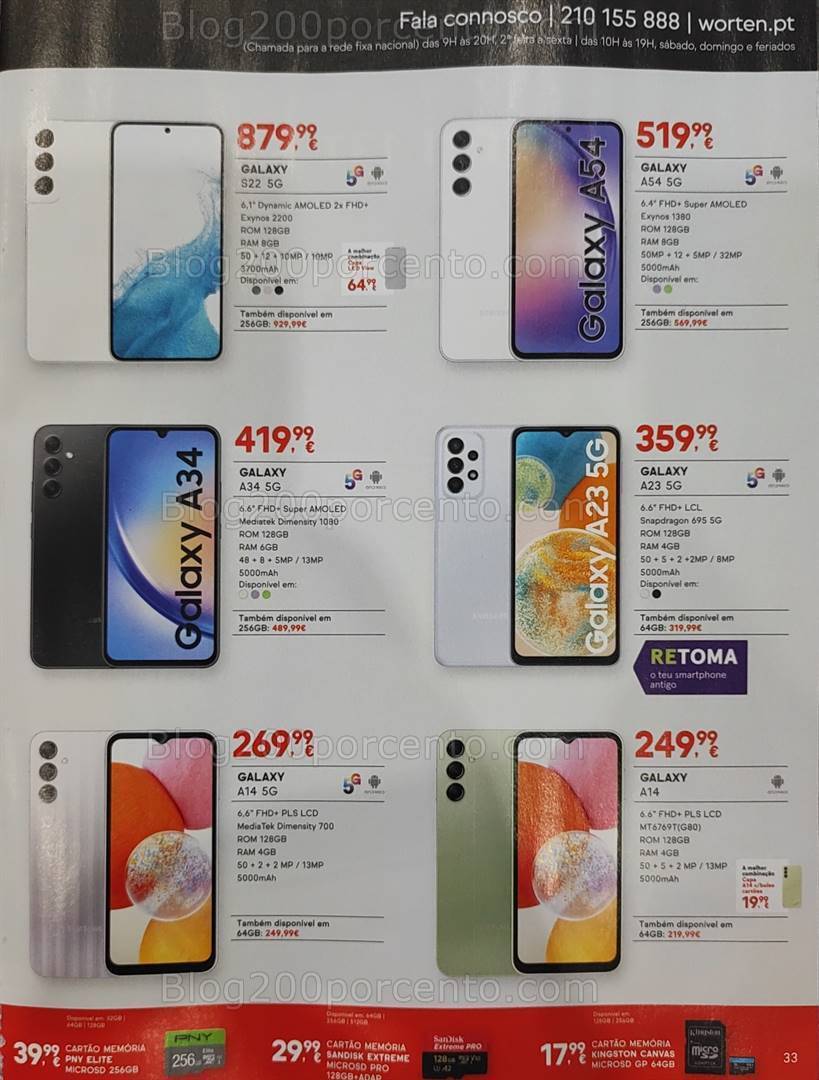 Antevisão Folheto WORTEN Mobile Promoções até 31 outubro