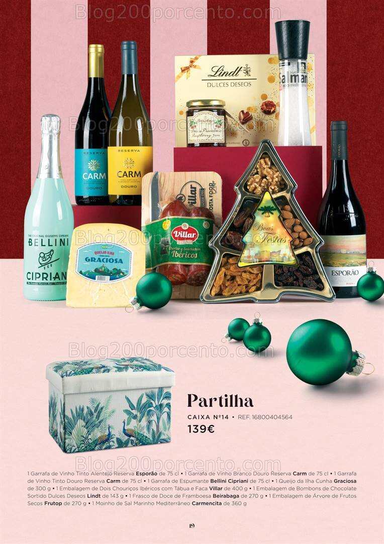 Antevisão Folheto EL CORTE INGLÉS Cabazes de Natal Promoções de 27 outubro a 24 dezembro