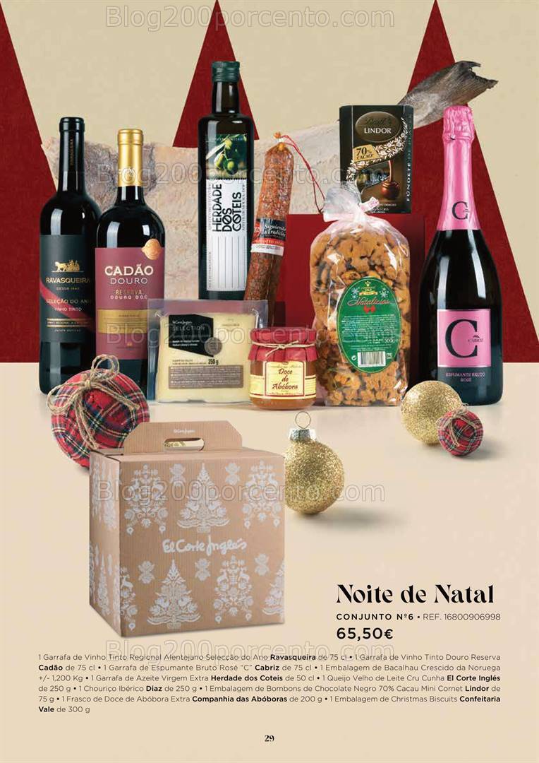 Antevisão Folheto EL CORTE INGLÉS Cabazes de Natal Promoções de 27 outubro a 24 dezembro