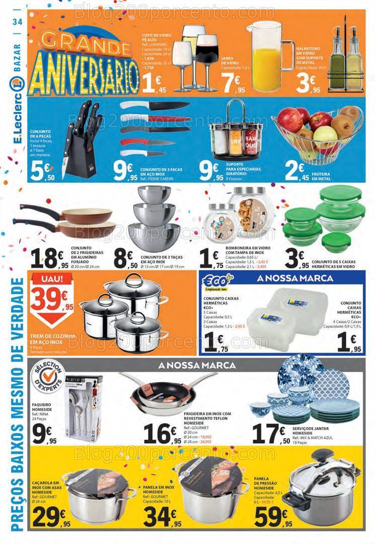Antevisão Folheto E-LECLERC Bazar Aniversário Promoções de 26 outubro a 1 novembro