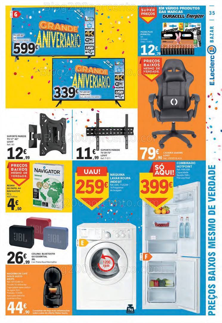 Antevisão Folheto E-LECLERC Bazar Aniversário Promoções de 26 outubro a 1 novembro