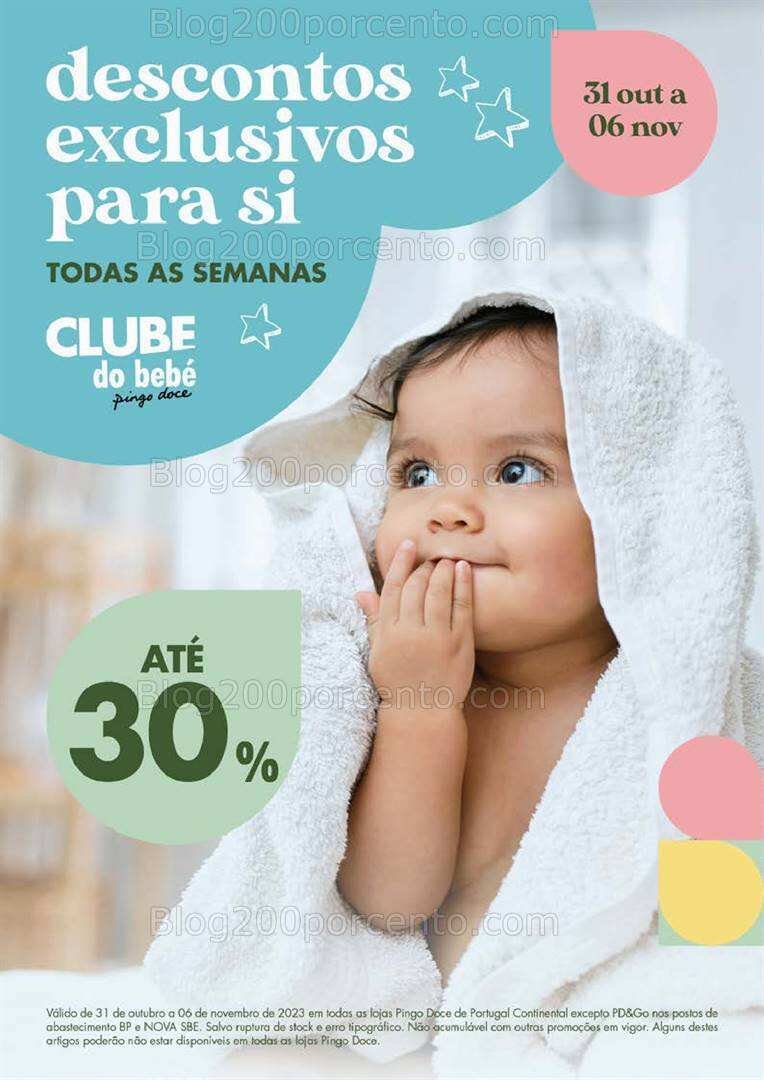 Antevisão Folheto PINGO DOCE Clube Bebé Promoções de 31 outubro a 6 novembro