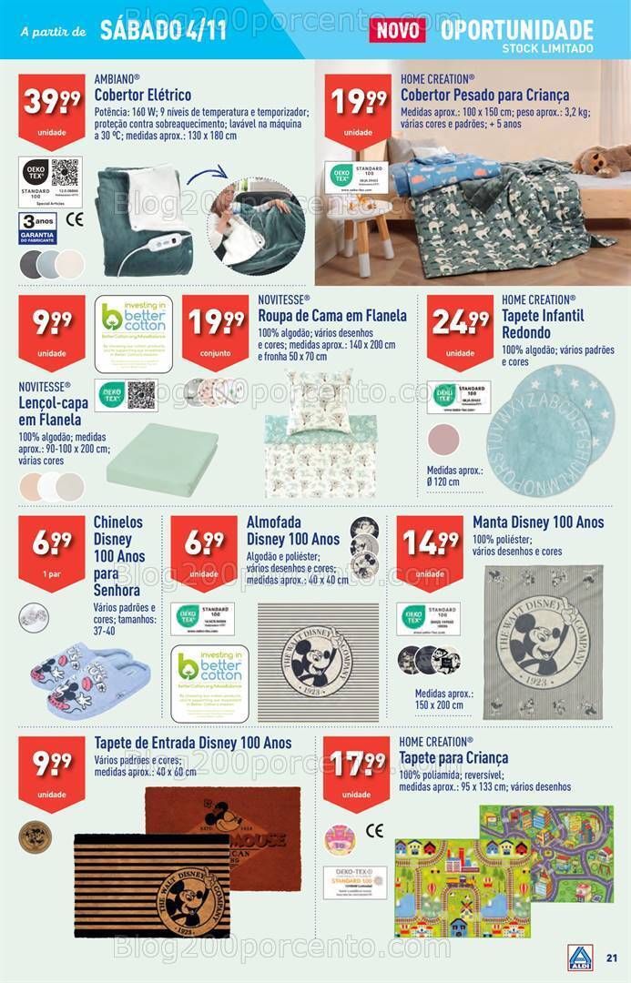 Antevisão Folheto ALDI Bazar Promoções a partir de 4 novembro