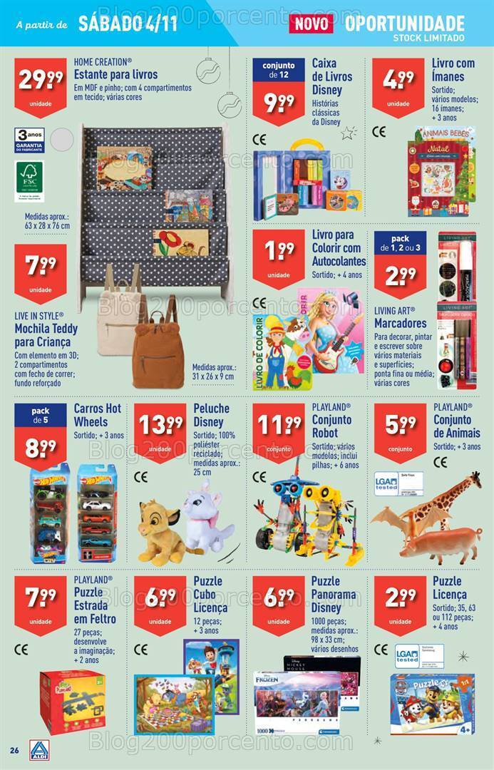 Antevisão Folheto ALDI Bazar Promoções a partir de 4 novembro