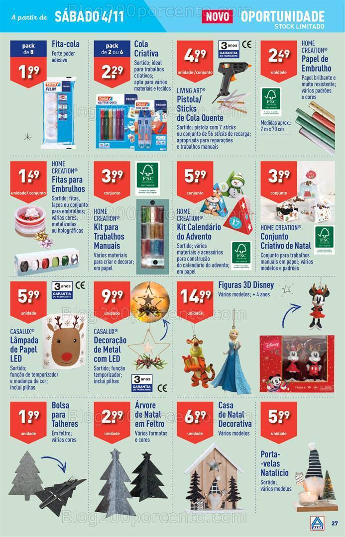 Antevisão Folheto ALDI Bazar Promoções a partir de 4 novembro