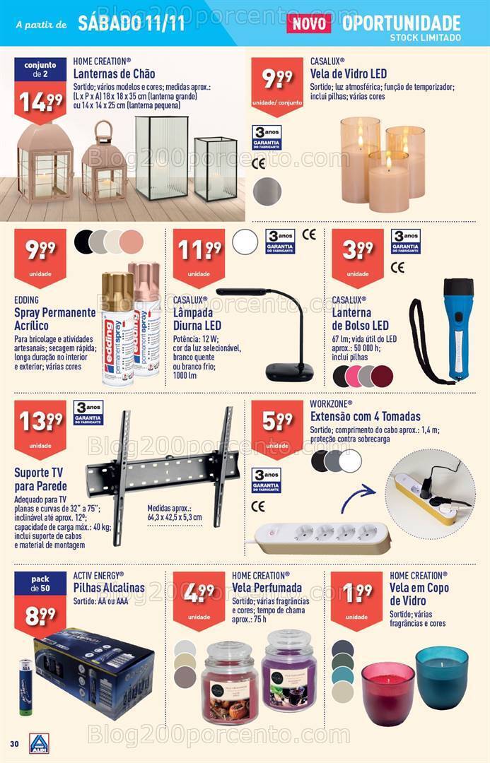 Antevisão Folheto ALDI Promoções de 8 a 14 novembro