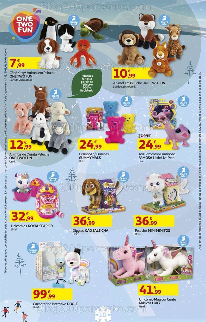 Antevisão Folheto AUCHAN Brinquedos de Natal 8 novembro a 12 dezembro