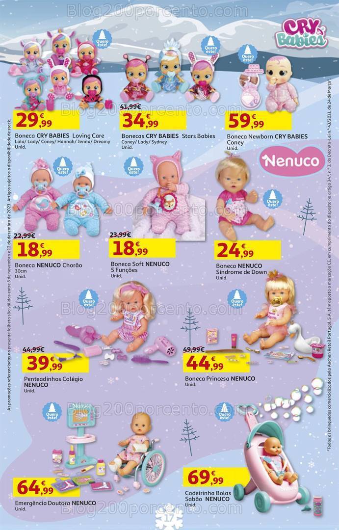 Antevisão Folheto AUCHAN Brinquedos de Natal 8 novembro a 12 dezembro