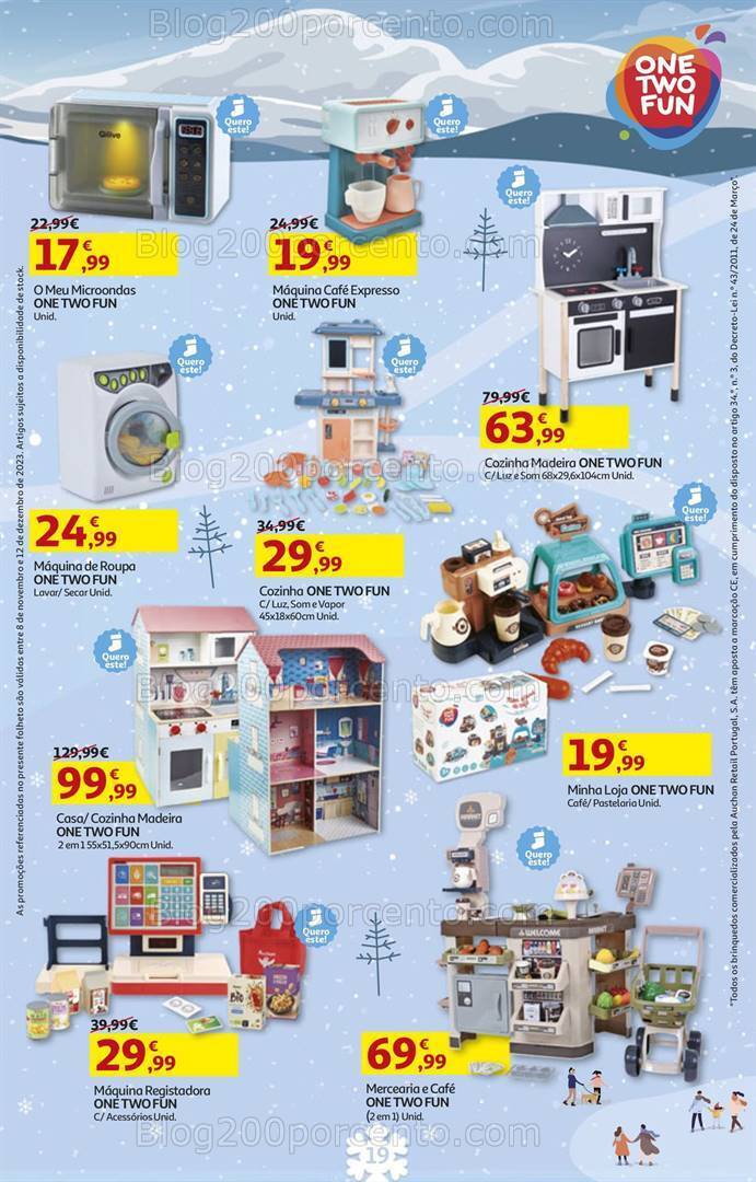 Antevisão Folheto AUCHAN Brinquedos de Natal 8 novembro a 12 dezembro