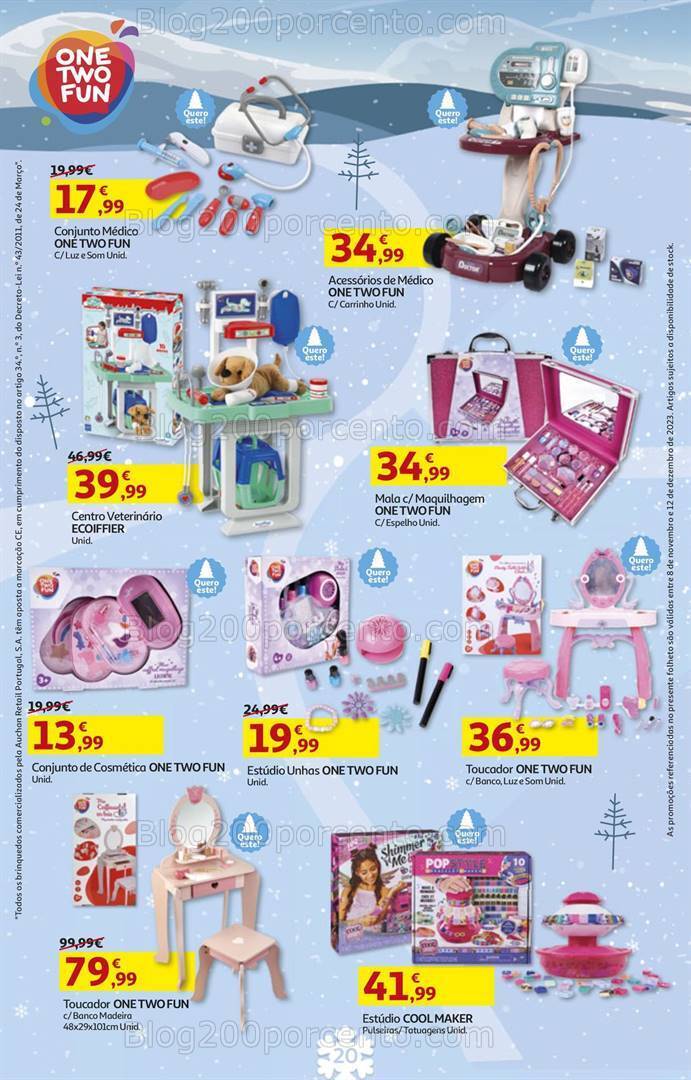 Antevisão Folheto AUCHAN Brinquedos de Natal 8 novembro a 12 dezembro