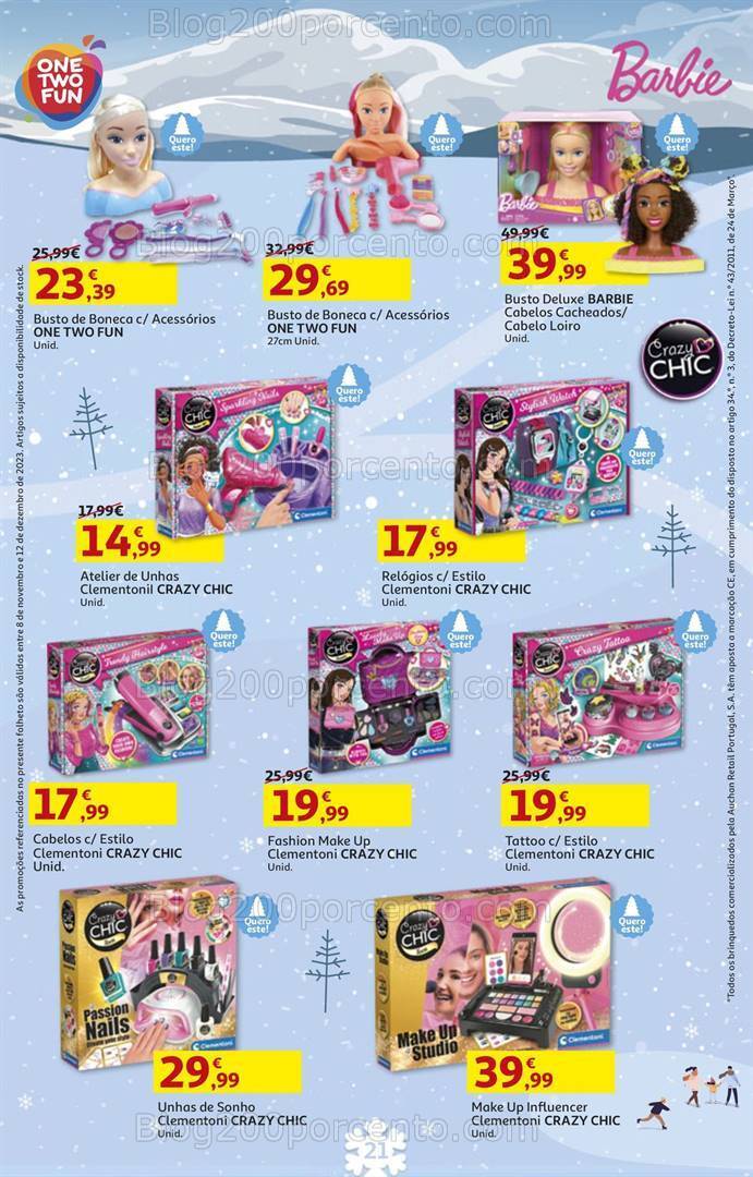 Antevisão Folheto AUCHAN Brinquedos de Natal 8 novembro a 12 dezembro