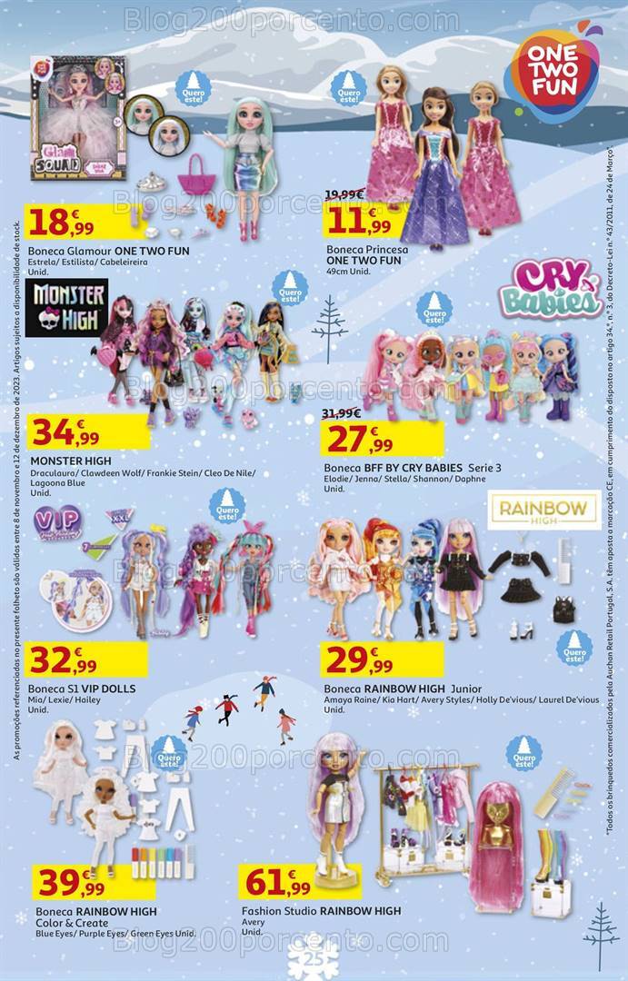 Antevisão Folheto AUCHAN Brinquedos de Natal 8 novembro a 12 dezembro