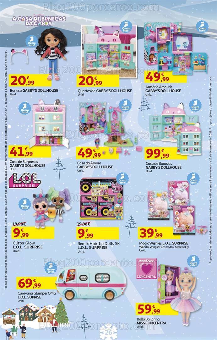 Antevisão Folheto AUCHAN Brinquedos de Natal 8 novembro a 12 dezembro