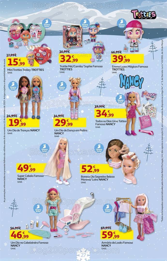 Antevisão Folheto AUCHAN Brinquedos de Natal 8 novembro a 12 dezembro