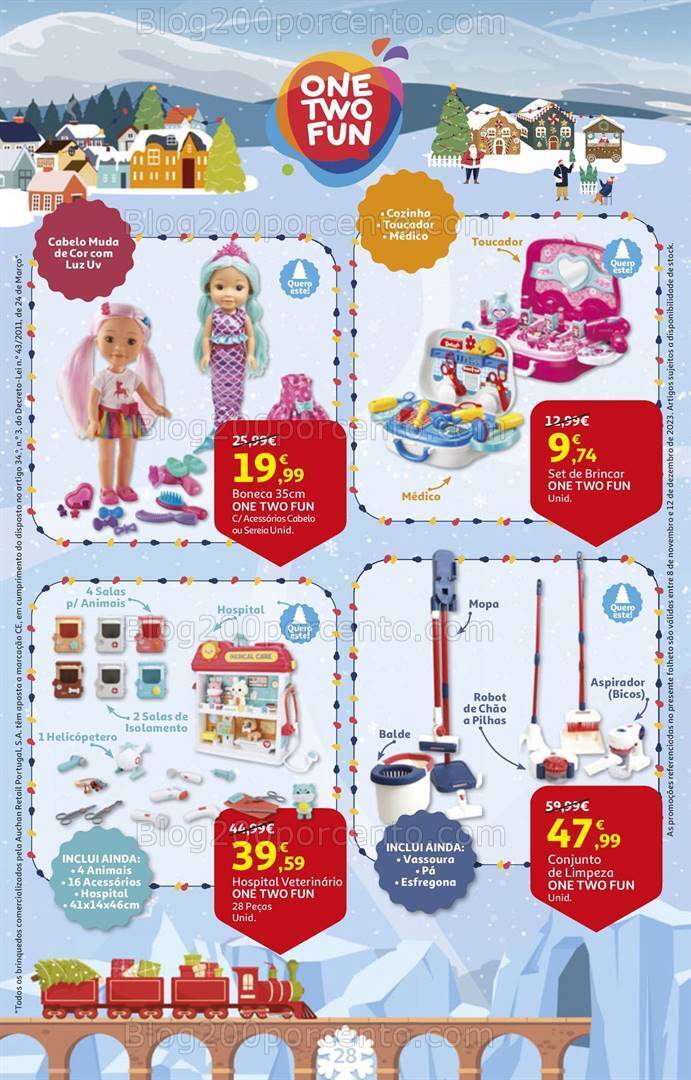 Antevisão Folheto AUCHAN Brinquedos de Natal 8 novembro a 12 dezembro