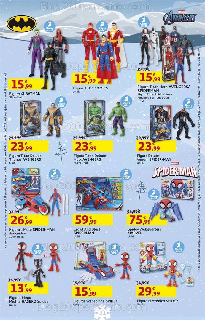 Antevisão Folheto AUCHAN Brinquedos de Natal 8 novembro a 12 dezembro
