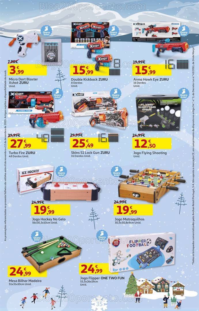 Antevisão Folheto AUCHAN Brinquedos de Natal 8 novembro a 12 dezembro