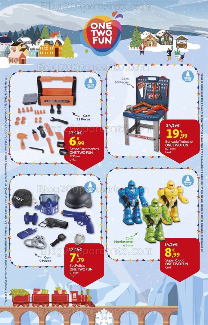 Antevisão Folheto AUCHAN Brinquedos de Natal 8 novembro a 12 dezembro