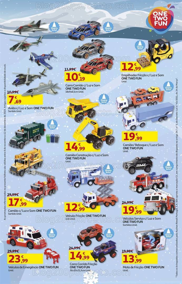 Antevisão Folheto AUCHAN Brinquedos de Natal 8 novembro a 12 dezembro