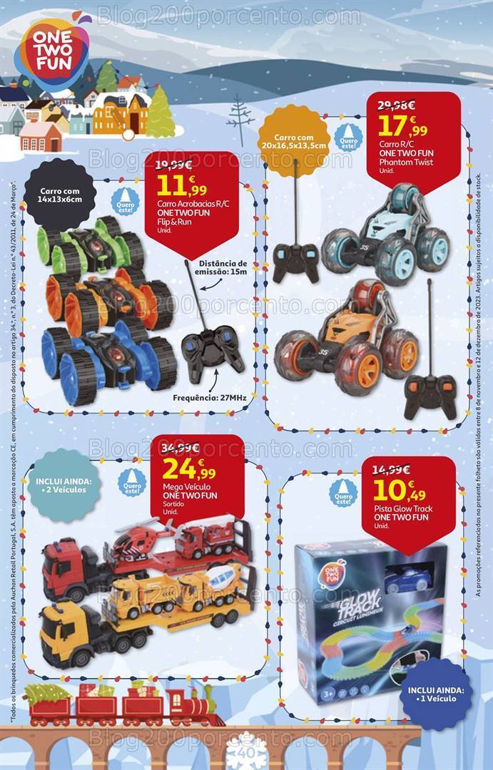 Antevisão Folheto AUCHAN Brinquedos de Natal 8 novembro a 12 dezembro