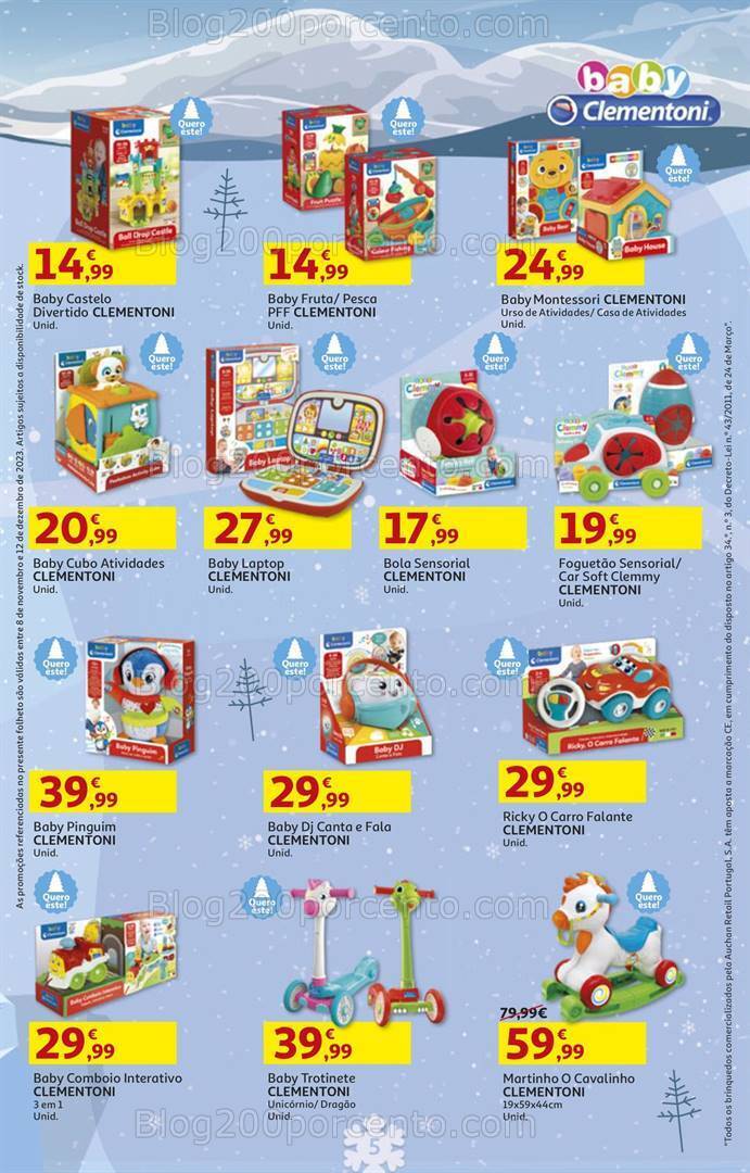 Antevisão Folheto AUCHAN Brinquedos de Natal 8 novembro a 12 dezembro
