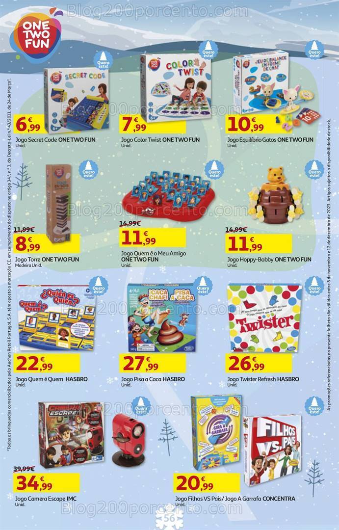 Antevisão Folheto AUCHAN Brinquedos de Natal 8 novembro a 12 dezembro