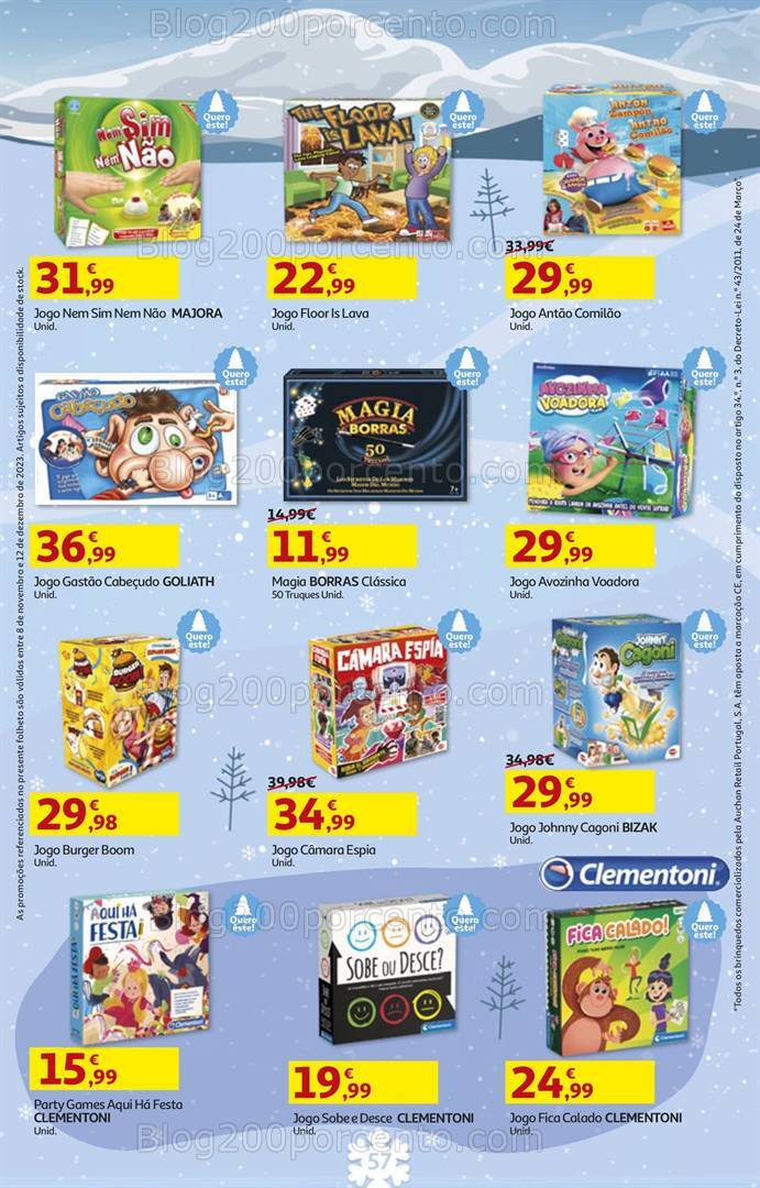 Antevisão Folheto AUCHAN Brinquedos de Natal 8 novembro a 12 dezembro