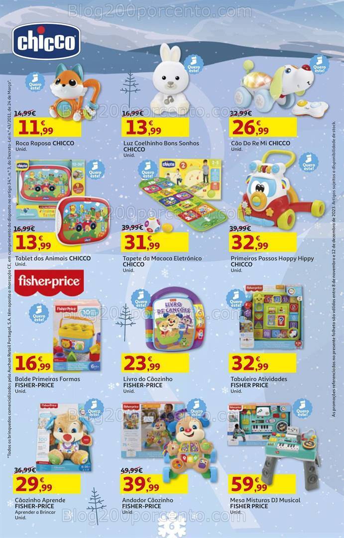 Antevisão Folheto AUCHAN Brinquedos de Natal 8 novembro a 12 dezembro