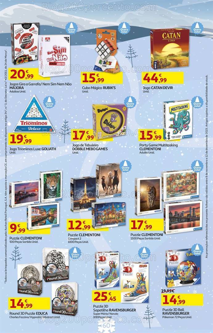 Antevisão Folheto AUCHAN Brinquedos de Natal 8 novembro a 12 dezembro