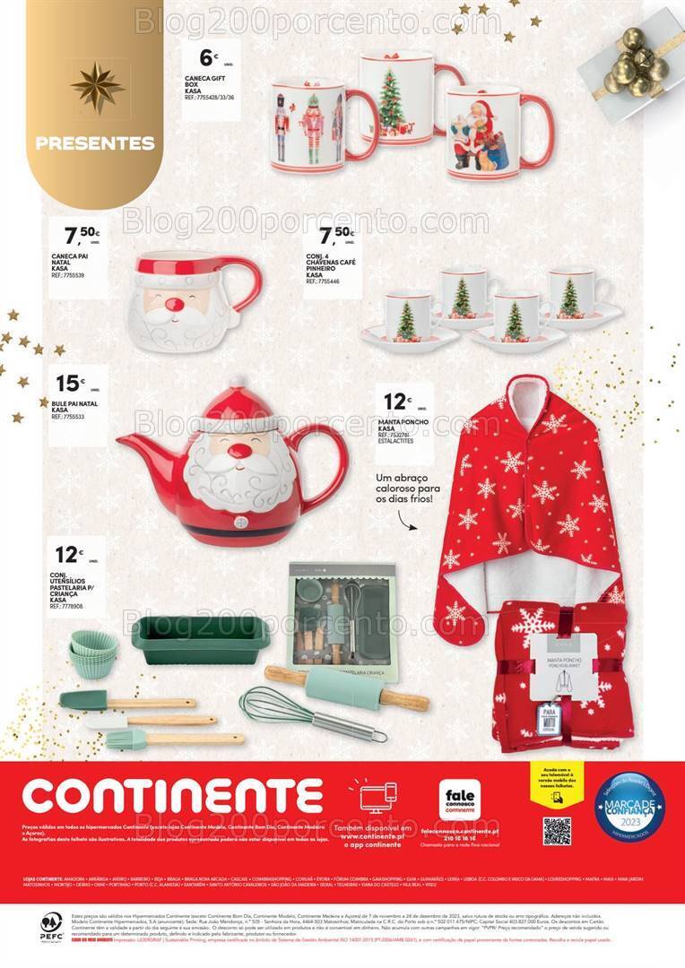 Antevisão Folheto CONTINENTE Natal Promoções de 7 novembro a 24 dezembro