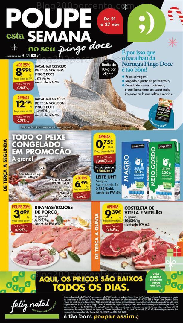 Antevisão Folheto PINGO DOCE Lojas Grandes Promoções de 21 a 27 novembro