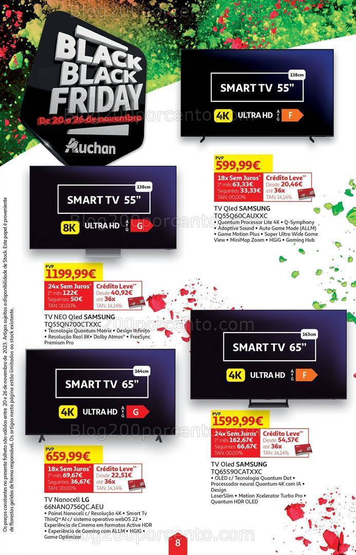 Antevisão Folheto AUCHAN Black Friday Promoções de 20 a 26 novembro