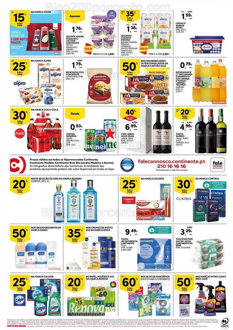 Antevisão Folheto CONTINENTE Promoções Fim de Semana - 17 a 20 novembro