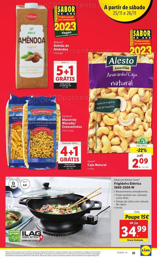 Antevisão Folheto LIDL Promoções Fim de Semana - 25 e 26 novembro