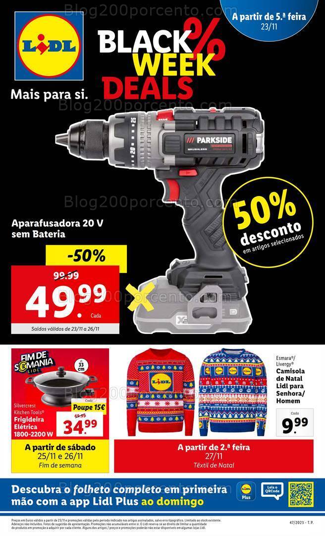 Antevisão Folheto LIDL Bazar Promoções de 23 a 29 novembro