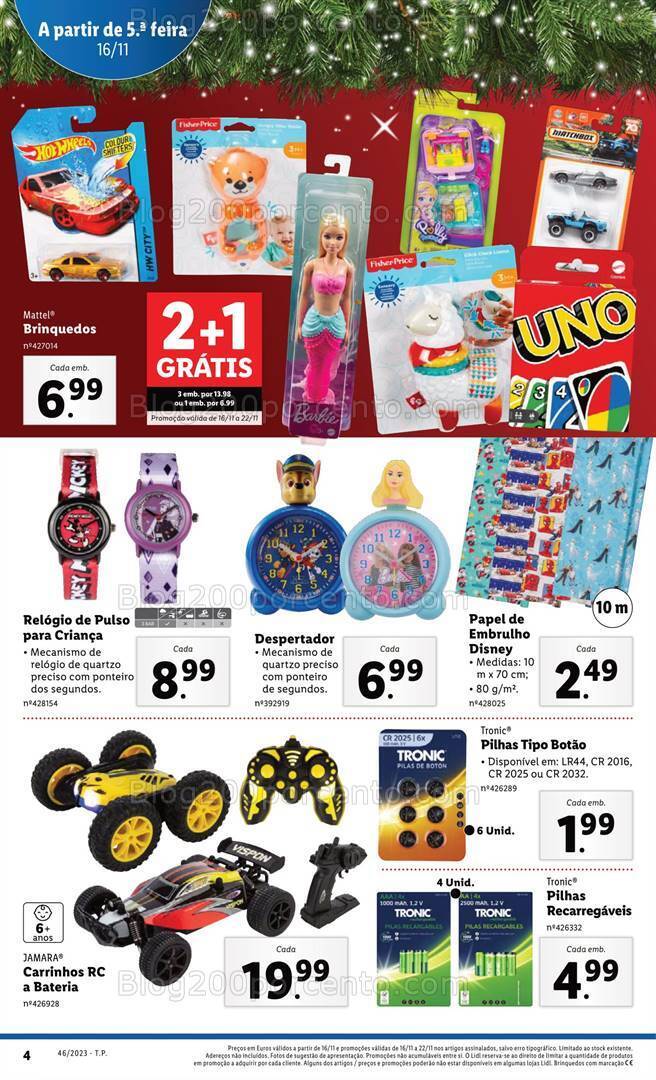 Antevisão Folheto LIDL Bazar Promoções de 16 a 22 novembro