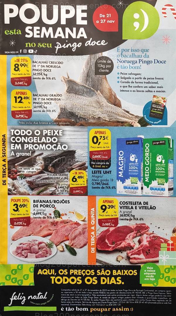 Antevisão Folheto PINGO DOCE Promoções de 21 a 27 novembro