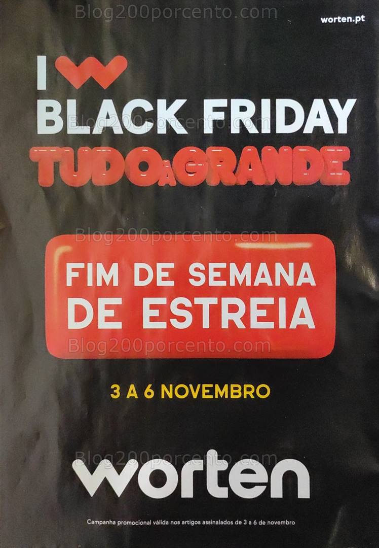 Antevisão Folheto WORTEN Black Friday Fim de Semana - 3 a 6 novembro